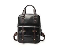 NICOLE & DORIS Vintage PU Leather backpack Large Capacity Ladies Fashion Rucksack Work Daypack Women Waterproof for Office Work Travel Black