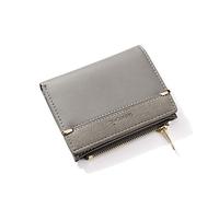 NICOLE & DORIS Wallet Women Ladies Wallet Small Purse Clutch Wallet Bi-fold Womens Wallet Purses PU Leather Gray