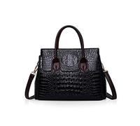 NICOLE & DORIS Woman Handbags bags for women Crocodile top handle bags luxurious leather fashion handbags PU leather Black