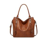 NICOLE & DORIS Woman Handbags Stylish Women Hobo Shoulder Bags Large Capacity Crossbody Bags PU Leather Brown
