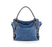 NICOLE & DORIS Woman Handbags Stylish Women Hobo Shoulder Bags Large Capacity Crossbody Bags PU Leather Blue