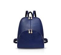 NICOLE & DORIS Women Backpack PU Leather Daypack Elegant Rucksack for Ladies Waterproof College Schoolbag Casual School Shoulder Bag Blue