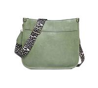 NICOLE & DORIS Women Crossbody Bags Large Shoulder Bag PU Leather Ladies Messenger Bag Multi Pockets Handbags Satchel Bag Hobo Bags for Travel Work Daily Use Light Green
