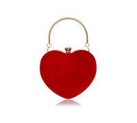 NICOLE&DORIS Women Evening Bag Exquisit Evening cluth luxious Hand Purse for Party for Wedding Chain Bag Red