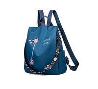 NICOLE & DORIS Women Fashion Backpack Anti Theft Rucksack Lightweight Casual Daypack Ladies Embroidered Handbags Convertible Backpack for Travel School Daily Blue
