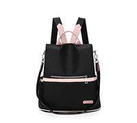 NICOLE&DORIS Women Fashion Backpack Handbag Ladies Shoulder Bag Nylon Rucksack Anti-Theft Daypack Girls Waterproof School Bag Black