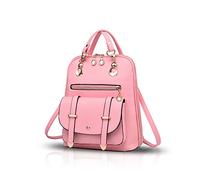 NICOLE&DORIS Women Fashion Backpack School College Travel Outdoor Bag Girls Travel Backpack Daypack Shoulder PU Leather Black