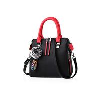 NICOLE&DORIS Women Fashion Handbags Tote Bags Classic Ladies Cross Body Shoulder Bag Messenger Bag Leather Large Capacity Black