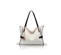 NICOLE&DORIS Women Handbag hobo Bag Leather Shoulder Bag Tote Bag for Ladies Leather Shoulder Bags White