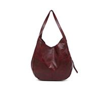 NICOLE & DORIS Women Handbag Top Handle Shoulder Bag Ladies Retro Tote Bag Soft PU Leather Shopper Purse Lightweight Stylish School handbag Elegant Messenger Bag Red wine
