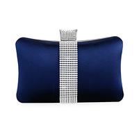 NICOLE & DORIS Women Handbags Diamond Silky Clutch Bag Small Purse Wedding Party Evening Bag Blue