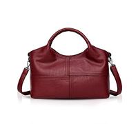 NICOLE & DORIS Women Handbags Fashion Shoulder Bags for Lady Top Handle Bags Over The Shoulder Bags for Women Soft PU Leather Wine red