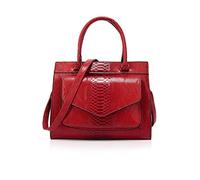 NICOLE & DORIS Women Handbags Fashion Top Handles Bags Crocodile Handbag Ladies Shoulder Bags Medium PU Leather Red