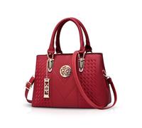 NICOLE&DORIS Women Handbags Fashion Top Handles Bags Elegant Shoulder Bags for Women Classic Handbags Shopper Ladies Crossbody Bag Wine red