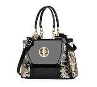 NICOLE & DORIS Women Handbags Patent Leather Large Capacity Tote Bag Luxury | Shoulder Bags Crossbody Bag Shopper Wedding Evening Bags Black