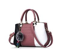 NICOLE & DORIS Women Handbags Tote Bag for Ladies Shoulder Bag Crossbody Bag Messenger Bag PU Leather Classic Design Pink 3