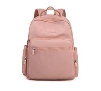 NICOLE & DORIS Women Lightweight Backpack Multi Pocket Rucksack Fashion Daypacks Large Capacity Nylon Backpack Ladies Travel Rucksack College School Backpack Pink
