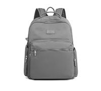 NICOLE & DORIS Women Lightweight Backpack Multi Pocket Rucksack Fashion Daypacks Large Capacity Nylon Backpack Ladies Travel Rucksack College School Backpack Grey