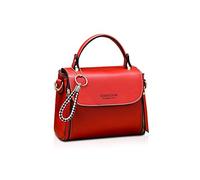 NICOLE & DORIS Women Phone Handbags Small Fashion PU Leather Shoulder Bag for Girls Crossbody Bag Light Weight with Detachable Shoulder Strap Key Ring Red Wine