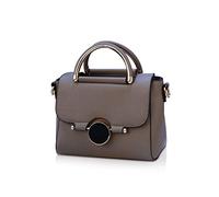 NICOLE & DORIS Women Small Crossbody Shoulder Bag,Trendy Soft Leather Saddle Bags Flip Square Bag Lovely Slant Bag for Girls Dark Gray