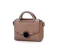 NICOLE & DORIS Women Small Crossbody Shoulder Bag,Trendy Soft Leather Saddle Bags Flip Square Bag Lovely Slant Bag for Girls Truffle