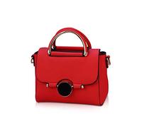 NICOLE & DORIS Women Small Crossbody Shoulder Bag,Trendy Soft Leather Saddle Bags Flip Square Bag Lovely Slant Bag for Girls Red Wine