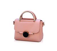 NICOLE & DORIS Women Small Crossbody Shoulder Bag,Trendy Soft Leather Saddle Bags Flip Square Bag Lovely Slant Bag for Girls Pink