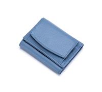 NICOLE & DORIS Women Wallet,Ladies Card Cases Card Holder Small Purse Genuine Leather RFID Blocking,with Multiple Card Slots and Roomy Compartment Light Blue