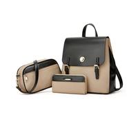 NICOLE & DORIS Womens Backpack Fashion Rucksack PU Leather Vintage Casual Daypacks Waterproof for Shopping,Travel,Dating,Working Black