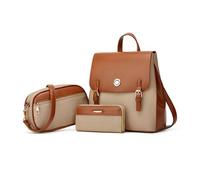 NICOLE & DORIS Womens Backpack Fashion Rucksack PU Leather Vintage Casual Daypacks Waterproof for Shopping,Travel,Dating,Working Brown