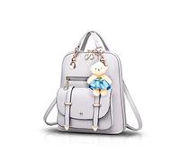 NICOLE&DORIS Women's Backpack Girls School Backpacks Backpack College Travel Outdoor Bag Girls Travel Backpack Women's School Bag, lightgrey, Large