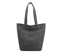 NICOLE & DORIS Women's Canvas Tote Bag,Casual Shoulder Bags with Zipper and Pockets,Shopping Bag,Large Capacity Hobo Bags for School Work College Daily Use Black