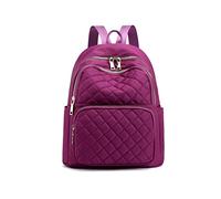 NICOLE & DORIS Womens Casual Backpack Lightweight Nylon Rucksack Anti-Theft Water Proof College Backpack Fashion Daypack Travel Bag School Bags Purple