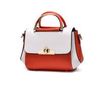 NICOLE & DORIS Women's Cross-body Bags Small Handbag Colourful Shoulder | Bags PU Leather Flap Over Top Handle Bag Messenger Bag Red