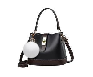 NICOLE & DORIS Women's Crossbody Bag,Bucket Bag Fashion Top Handle Bag | PU Leather Ladies Handbag with Trendy Twist Lock,Satchel Bag for Work Dating Daily Use