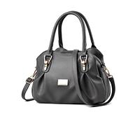 NICOLE & DORIS Womens Designer Handbag Top Handle Handbags Stylish Shoulder Bags Soft PU Leather Crossbody Bag Ladies Tote Bag with Triple Compartment Grey