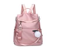 NICOLE & DORIS Women's Fashion Backpack Lightweight Nylon Rucksack Anti-Theft Waterproof Backpack Causal Daypack Large Backpack Handbags for Work School Travel Shopping Pink