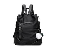 NICOLE & DORIS Women's Fashion Backpack Lightweight Nylon Rucksack Anti-Theft Waterproof Backpack Causal Daypack Large Backpack Handbags for Work School Travel Shopping Black