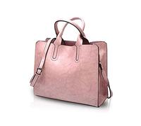NICOLE&DORIS Women's Fashion Handbags Shoulder Bags Shoulder Bags Messenger Bag Crossbody Bag Tote Durable PU, Pink, M, Shoulder strap
