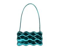 NICOLE & DORIS Women's Green Patent Leather Clutch Evening Party Handbag