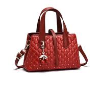 NICOLE & DORIS Womens Handbag Elegant Shoulder Bags Sequin Bag Soft PU Leather Top Handle Bags Crossbody Bag Small Handbags with Pendant Burgundy