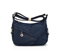 NICOLE & DORIS Women's Handbag Shoulder Bag Messenger Bag PU, dark blue, L, Handbag