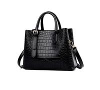 NICOLE & DORIS Womens Handbags Tote Bag Large Capacity Top Handle Bags Elegante Shoulder Bags PU Leather Crossbody Bag Satchel Bag Handbag Crocodile Texture Black