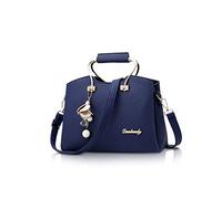 NICOLE&DORIS Women's Handbags Tote Handle Shoulder Bags Crossbody Bag Leather Bag for Ladies with Long Strap, dark blue, L