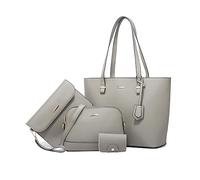 NICOLE & DORIS Womens Large Tote Bags 4 Pcs Handbag Shopper Bags Multifunctional Shoulder Bags PU Leather Crossbody Bags Ladies Set Bag for Shopping Work Travel