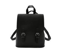 NICOLE & DORIS Womens Mini Backpack Fashion Backpacks Rucksack Handbag PU Leather City Daypack 2 in 1 Backpack Shoulder Bag Flap Backpack for Girls Ladies Black