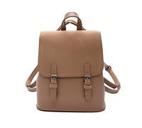 NICOLE & DORIS Womens Mini Backpack Fashion Backpacks Rucksack Handbag PU Leather City Daypack 2 in 1 Backpack Shoulder Bag Flap Backpack for Girls Ladies Khaki