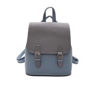 NICOLE & DORIS Womens Mini Backpack Fashion Backpacks Rucksack Handbag PU Leather City Daypack 2 in 1 Backpack Shoulder Bag Flap Backpack for Girls Ladies Blue