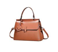 NICOLE & DORIS Women's PU Leather Handbag Fashion Top Handle Shoulder Bag Ladies Designer Purse Cross Body Bag for Women for Work Daily Use Light Brown