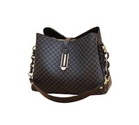 NICOLE & DORIS Women's Top-handle Bags,PU Leather Handbags for Women With Adjustable Long Strap,Retro Cross body Bag for Work Business College Travel Black